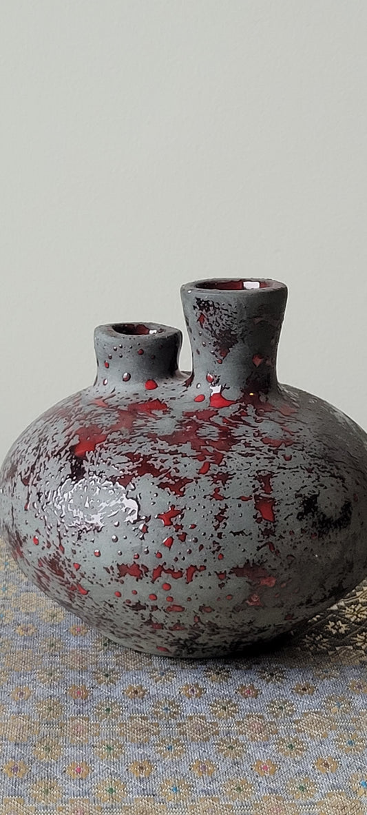 Syl & Sons Ceramics Studio Saskatoon Two Spouted Pottery Vase