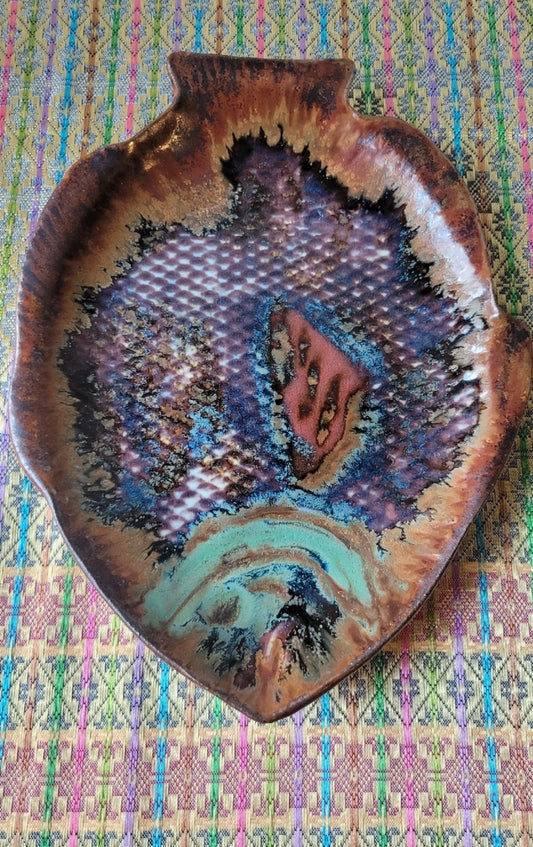 Colourful Art Pottery Fish Platter