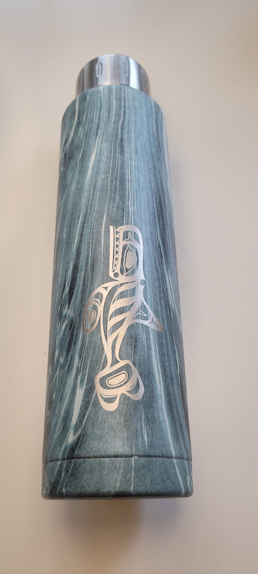 Orca 15 oz. Totem Insulated Bottle by Haida Artist Corey Bulpitt