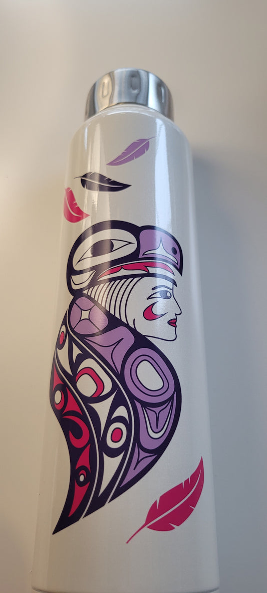 Eagle Woman 15 oz. Totem Insulated Bottle by Melaney Gleeson-Lyall, Musqueam, Coast Salish
