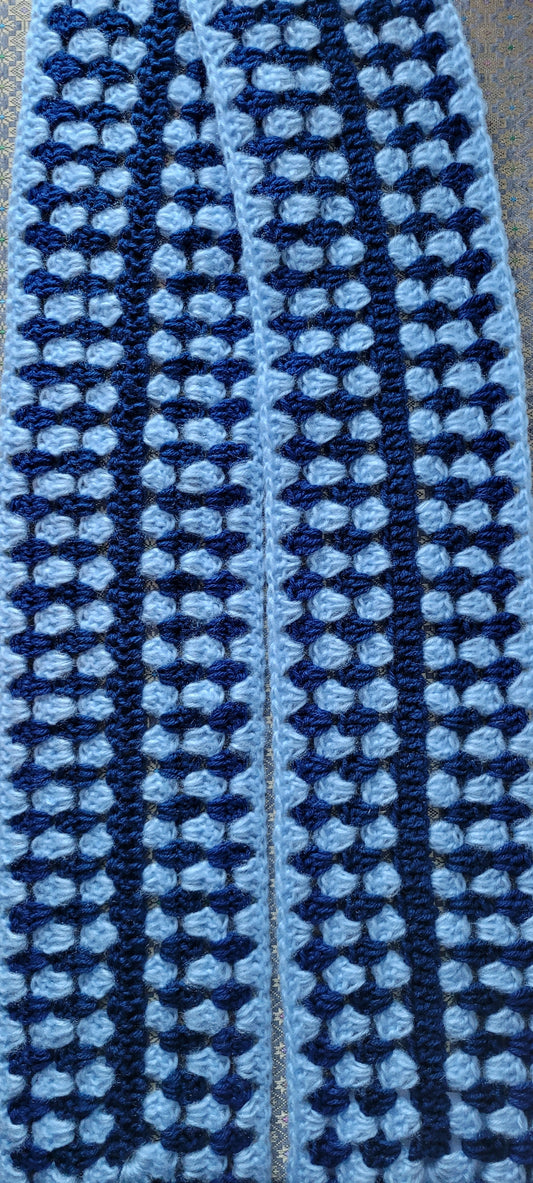 Waterton Navy and Baby Blue Scarf