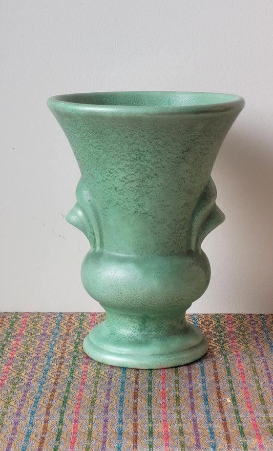 Art Deco Monmouth Pottery USA Green Vase
